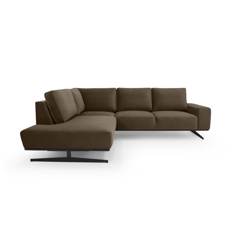 5 Seater Corner Sofa, Brown
