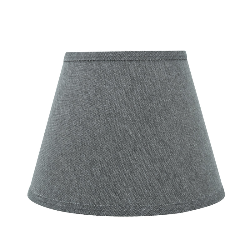 Abat-jour empire en lin 10 po, Gris, H 7,5 po x l 10 po x P 6 po