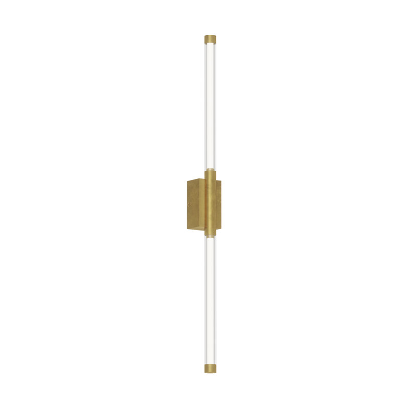 Phobos 2 - Light LED Armed Sconce, Natural Brass
