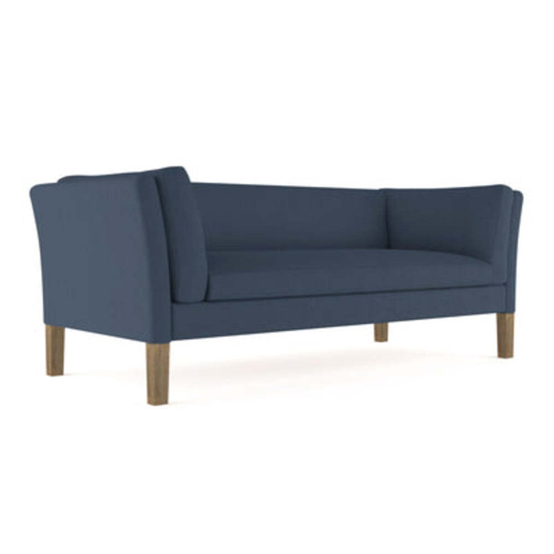 Charlton Flared Shelter-Arm Sofa, Weathered, 31" H x 96" W x 33" D, Vintage Leather Alabaster