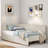 Upholstered Daybed With 2 Storage Drawers And Adjustable Side Rail-235993131