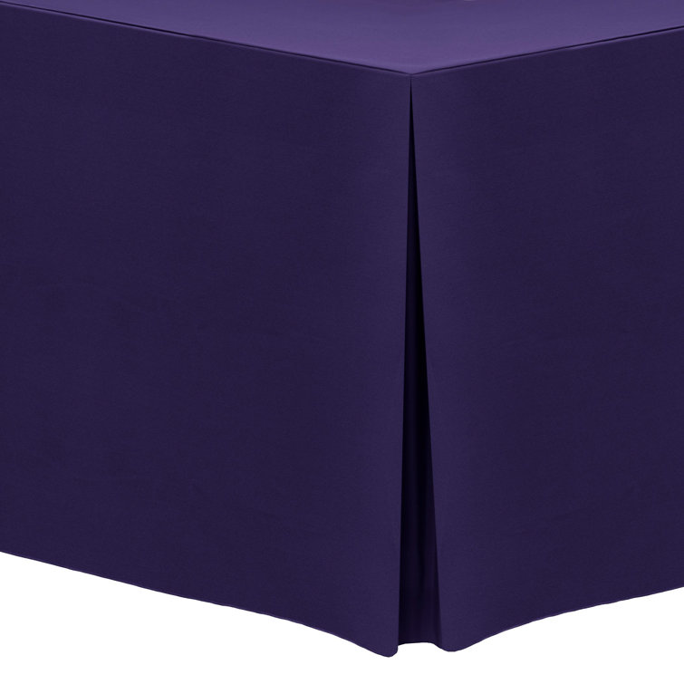 Ultimate Textile Fitted Polyester Tablecloth Rectangular Tables