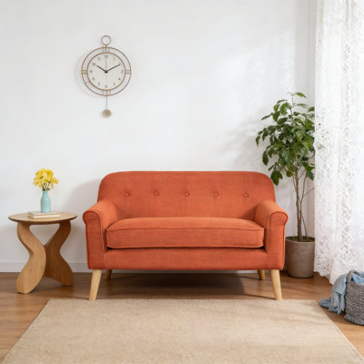 Causeuse 2 places avec accoudoirs, petit canapé pour causeuse avec coussin rembourré pour le salon, la chambre à coucher
