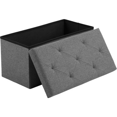 30" Folding Storage Ottoman Bench, Ottomans with Storage