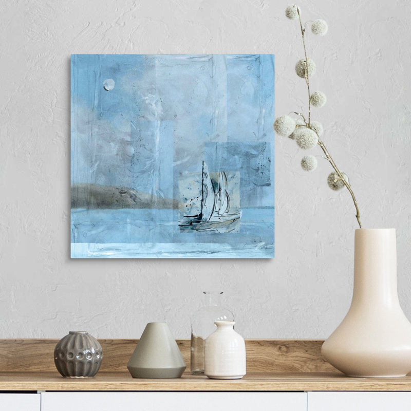 Reproduction d’art sur toile, "voiliers" par Marta Wiley, H 16 po x l 16 po x P 1,25 po, Toile tendue