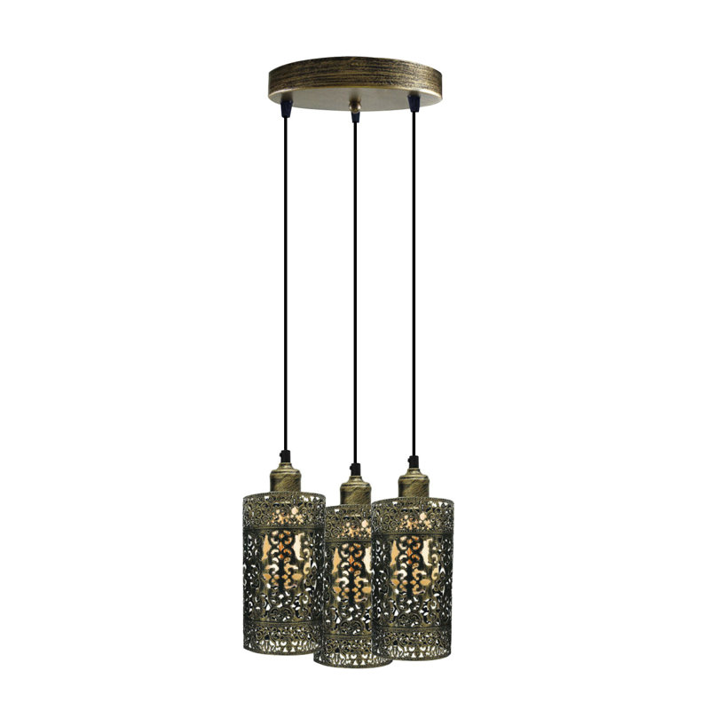 Moeller 3 - Light Cluster Pendant, Brushed Brass