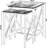 Nesting End Tables With X-Frame Design, Transitional Style Side Table Set With Durable Melamine Veneer Top