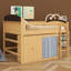 Lit mezzanine avec armoire de rangement, garde-robe et lumières DEL pour enfants adolescents-25654139