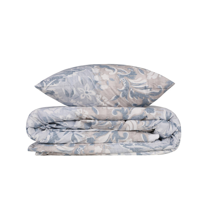 Montez Cotton Damask Duvet Cover Set with Pillowcases Included, 200 x 220cm Duvet Cover + 2 Pillowcases (80 x 80)