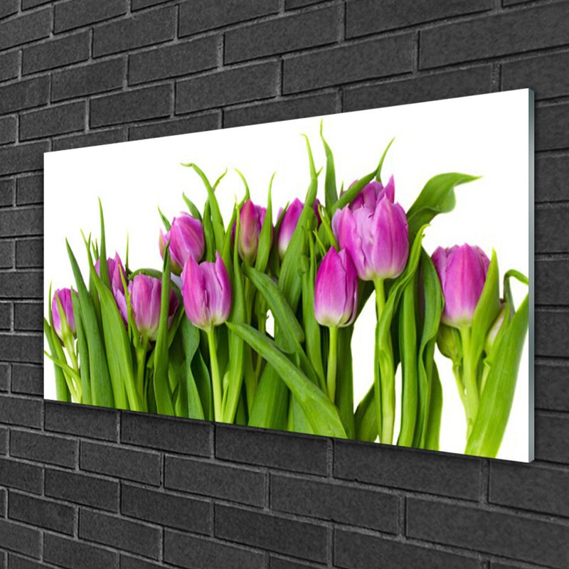 Tulips Floral - Unframed Photograph on Glass