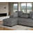 Cosham 93" Gray Storage Left-facing Sleeper Sectional With Usb Console