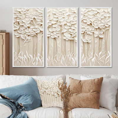 Ensemble de salon Beige Woods Forest Landscape I - Forest Landscape