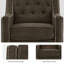 Fauteuil d'appoint Leomar, garniture cloutée-883631759
