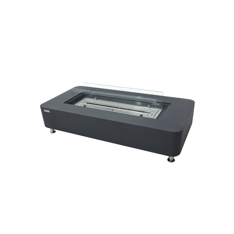 Sydney Slate Black Concrete Ethanol Fire Pit Table