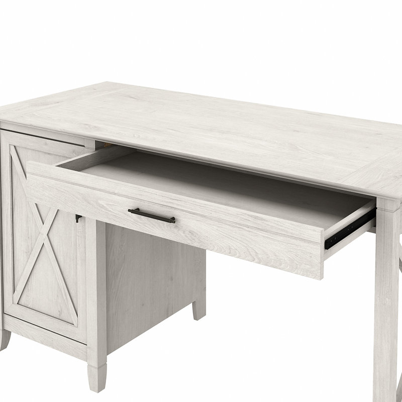 Huckins 3 Piece Computer Desk Office Set, Linen White Oak