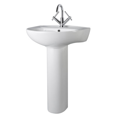 Nuie Melbourne 550mm L x 475mm W White Vitreous China U-Shaped Sink with Overflow