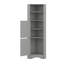 Grande armoire d'angle pour salle de bain, armoire de rangement autoportante avec portes et tablettes réglables-113793384