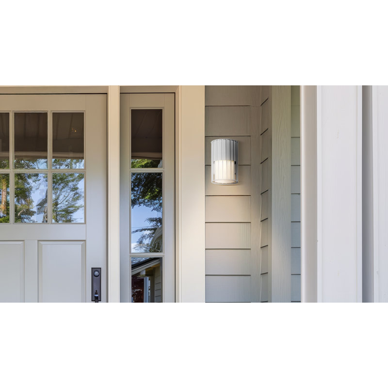 Brunk LED Integrated Outdoor Lantern Light, White