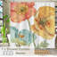 Pack of 1 Tricolour Flower Natural Modern Plant Shower Curtain with Hooks-1105974447
