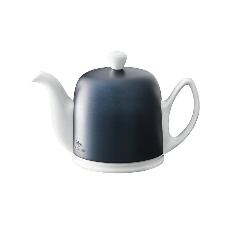Théière Degrenne Paris Salam, Blanc / bleu, 23 oz