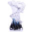 Vase en verre bleu 8 po