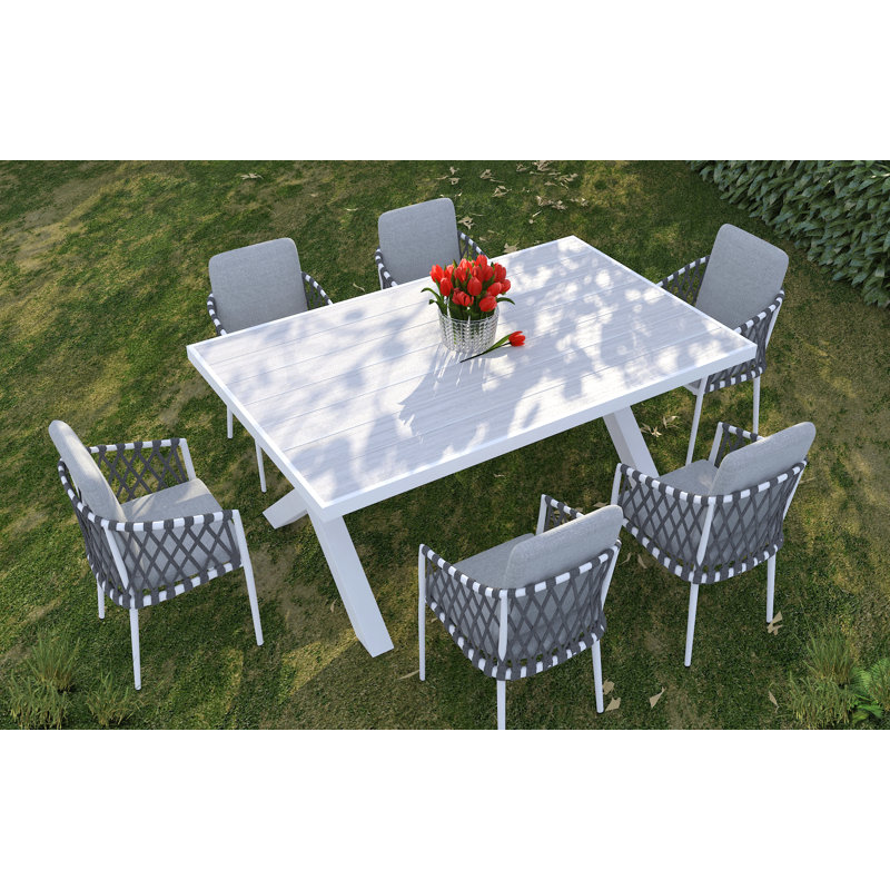 Table de barbecue en aluminium 63 po., Fumée blanche islandaise, 63 in.