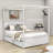 Full Size Canopy Bed With Headboard and Twin Size Trundle-87981771