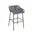 Ensemble de tabourets de bar en corde gris foncé pour l'extérieur-1876464900