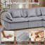 Canapé rembourré doux avec repose-pieds 142,5 po 4 sièges-715923801