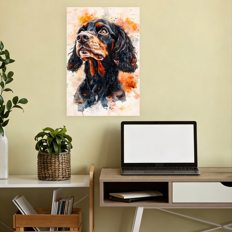 Noble Gordon Setter, H 18 po x l 12 po