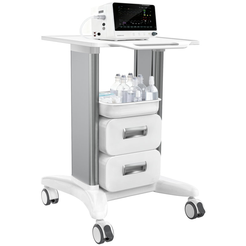 27.5'' H x 17.7''Utility Cart(Grey&White), 2 Drawers/Grey&White