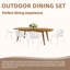 Ensemble repas d'extérieur moderne 7 pièces - Table extensible en acacia et chaises empilables résistantes aux intempéries-773557195