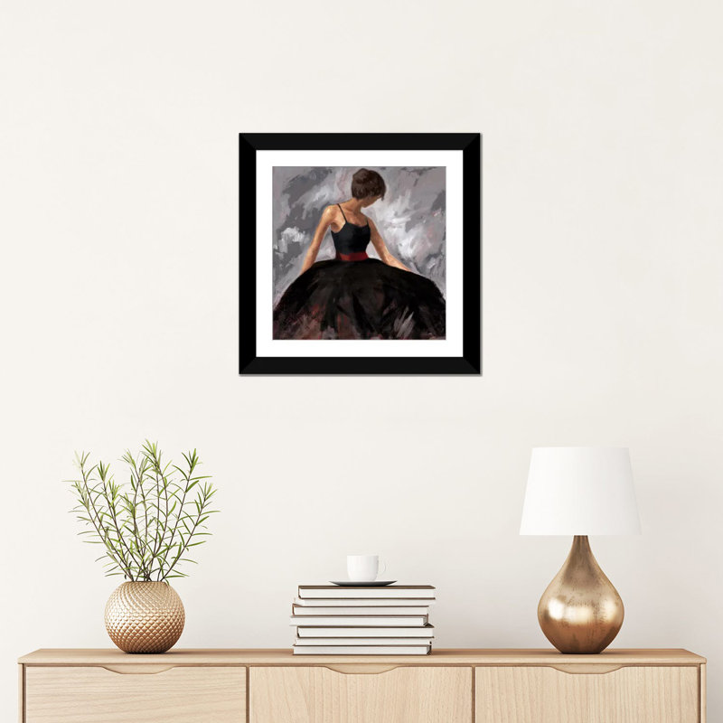 « soirée out », impression sur toile, Papier d'art encadré noir, Blanc, H 24 po x l 24 po x P 1 po
