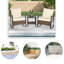 Ensemble de 2 chaises berçantes d'extérieur en osier pour terrasse-313547172