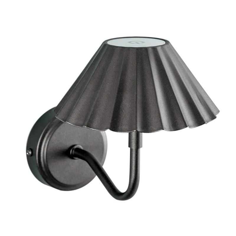 Bethenia Plastic LED Flush Mounted Sconce, Matte Black