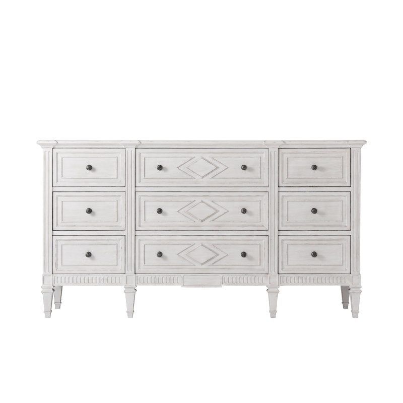 Laurent 9 - Drawer Solid Wood Dresser, Nora