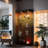 Two Door Brown Glass Display Cabinet, 4 Shelves, Lights, 12 Color Options Remote Control, 5Mm Tempered Glass, Solid Wood, 63H X 31.78L 14.6W Brown, Battery