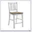 Ensemble de chaises de salle à manger à hauteur de comptoir en bois massif à finition comptoir blanc antique pour plus de confort et de style
