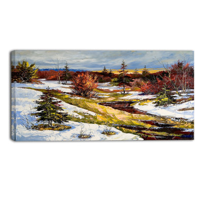 " Spring Valley With River Landscape "