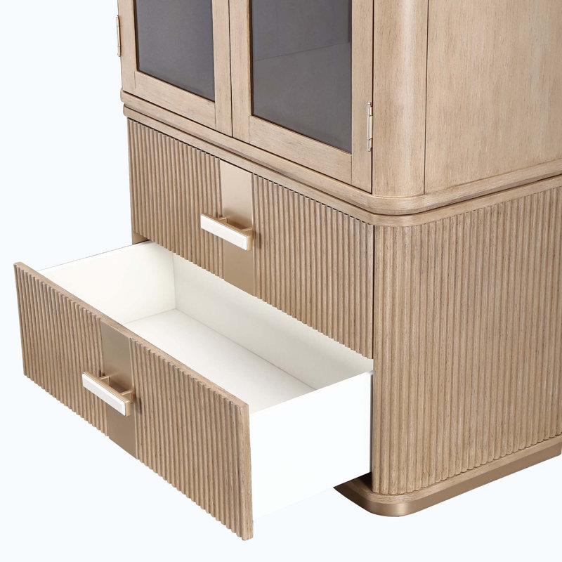 West Kensington Display Cabinet, Tan