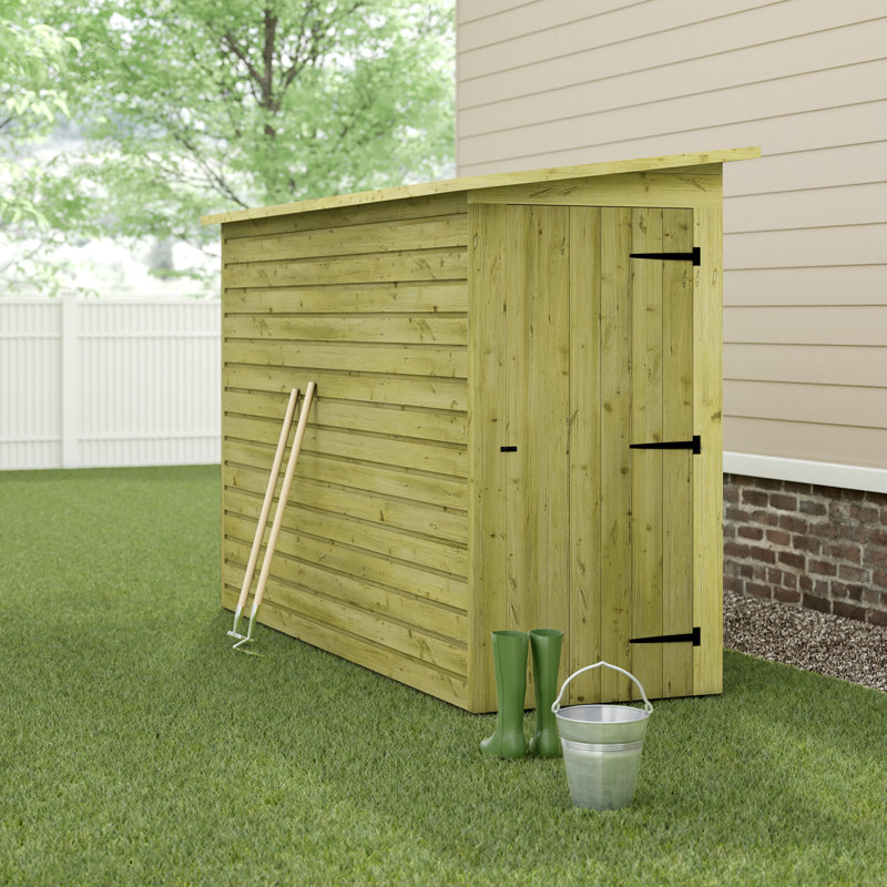 4 Ft. W x 10 Ft. D Shiplap Pent Wooden Shed, 4 ft. W x 10 ft. D