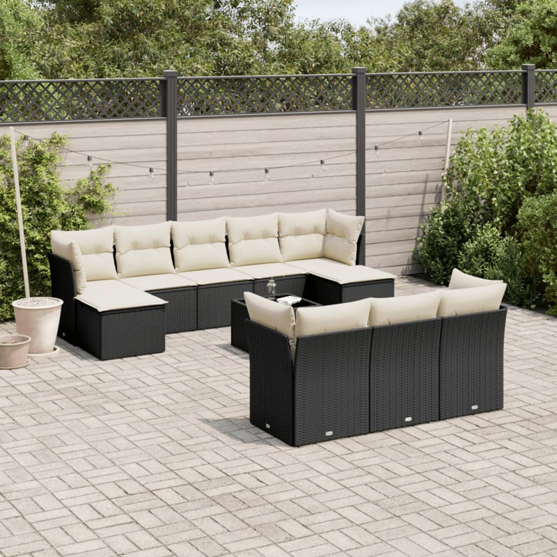 Ensemble de canapé de jardin Vidaxl - noir