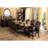 2 Traditional Chairs, Brown Cherry Solid Wood, Dark Back And Seat Padded Seat, Luxury Style