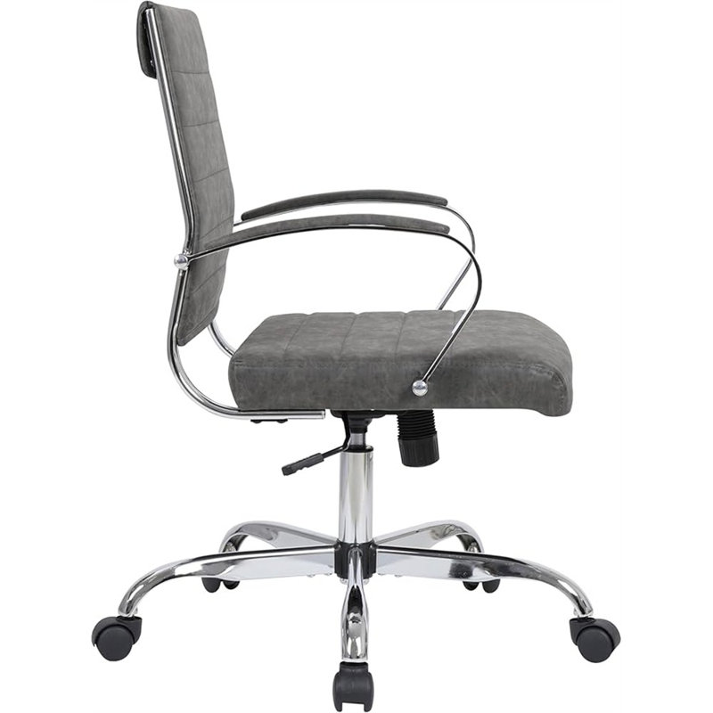 Chaise de bureau LeisureMod Benmar, gris anthracite, Gris anthracite