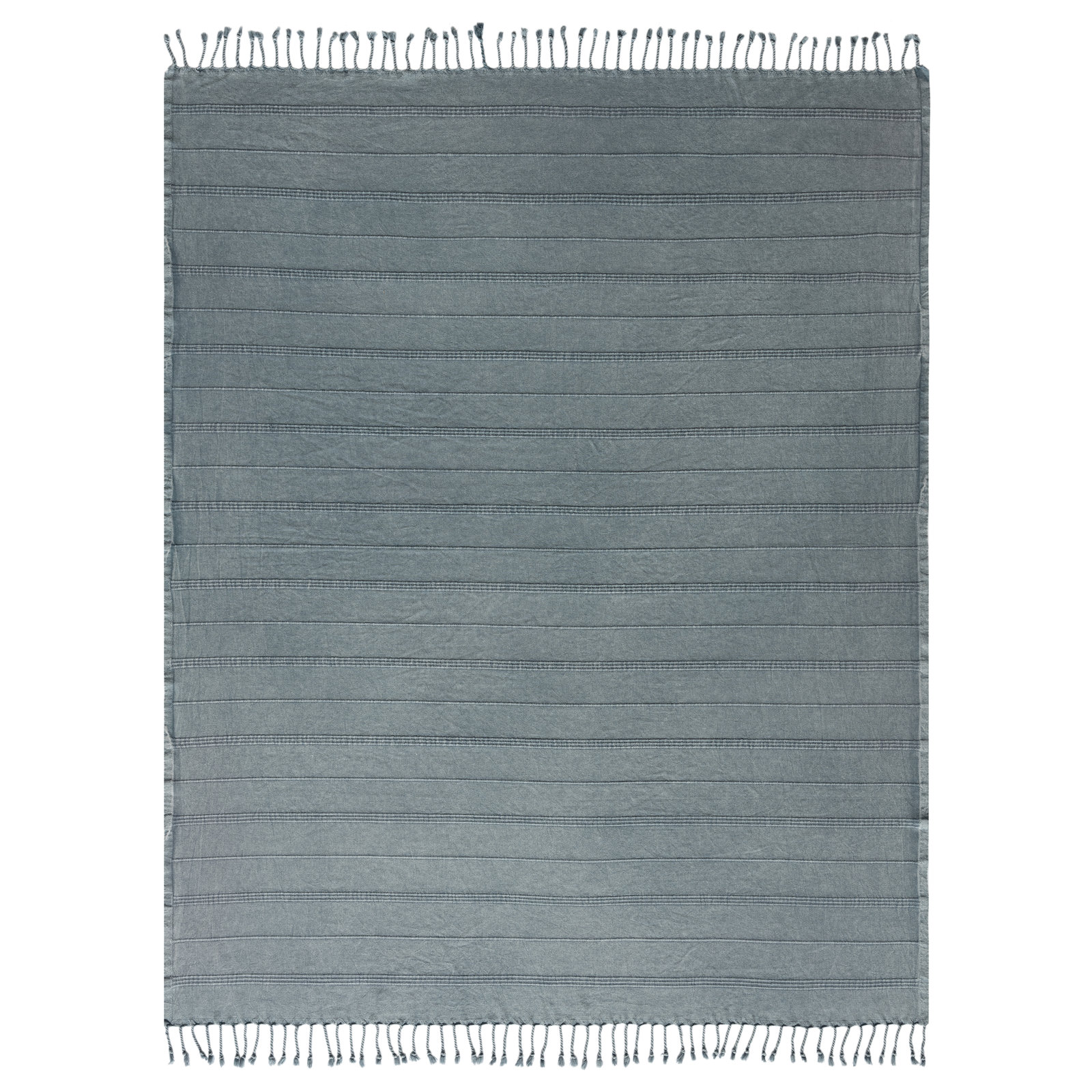 Dafina Cotton Throw Blanket, Gray