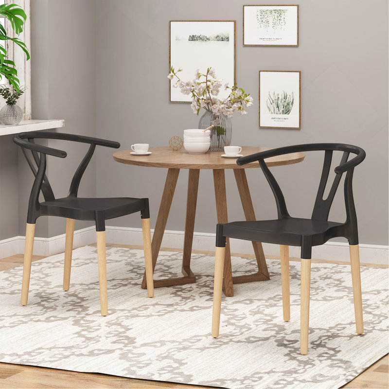 Chaise de salle à manger en plastique (ensemble de 2)