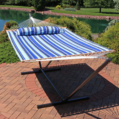 Mullin 2-Person Quilted Hammock with Stand