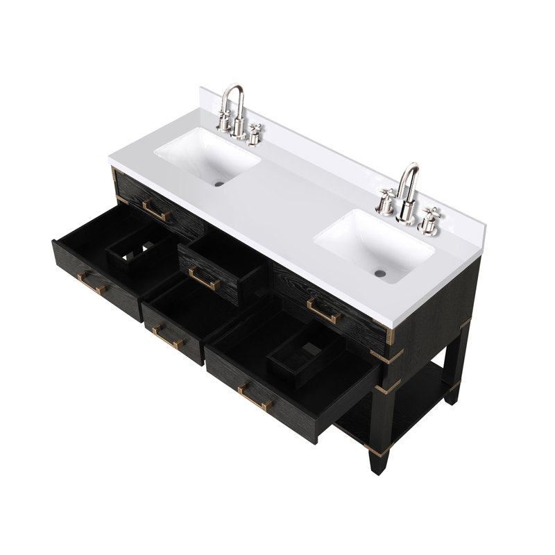 Double Bath Vanity with Quartz Top