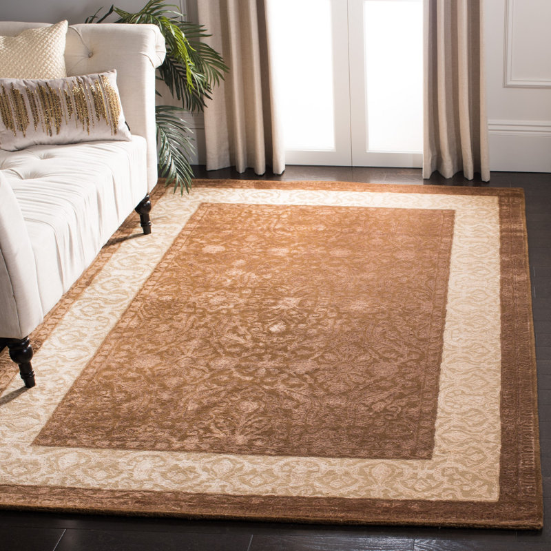 Braxtan Silk Road Hand Tufted Wool And Viscose Oriental Rug, Rectangle 9'6" x 13'6"