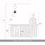Luminaire suspendu DEL en ciment Traub 10 po-416677915